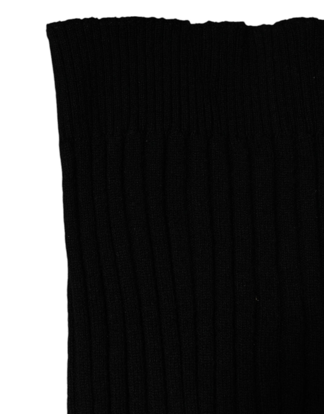 Dolce & Gabbana Black Cashmere Knitted Neck Warmer Foulard Scarf - RIMODA