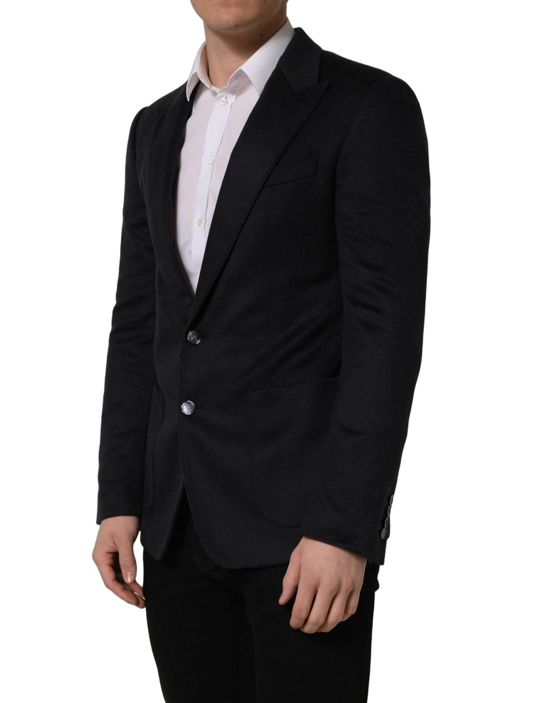 Dolce & Gabbana Black Cashmere Single Breasted Blazer Jacket - RIMODA