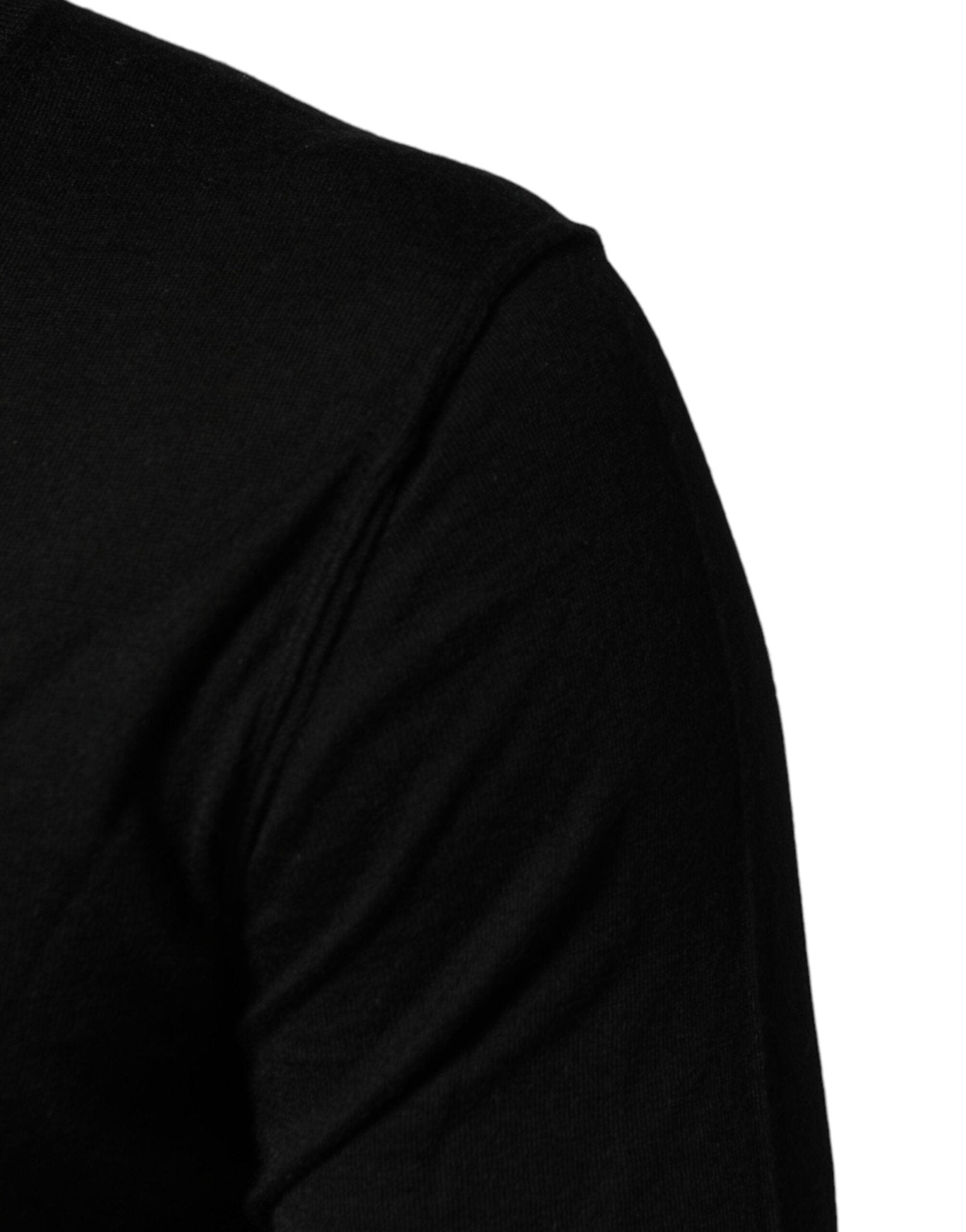Dolce & Gabbana Black Cashmere V-Neck Men Pullover Sweater - RIMODA