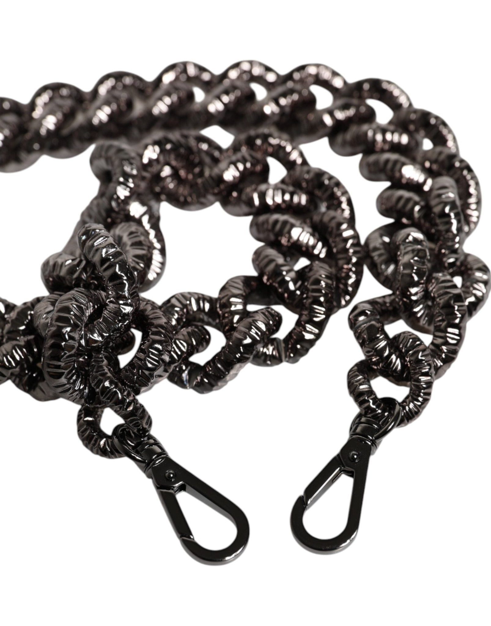 Dolce & Gabbana Black Chain Logo Engraved Bag Shoulder Strap - RIMODA