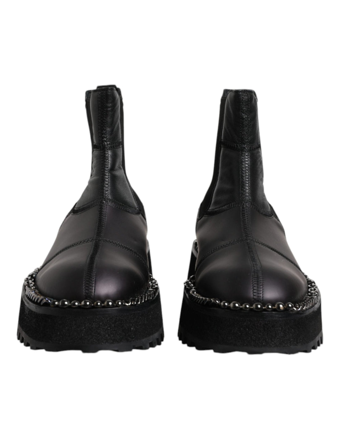 Dolce & Gabbana Black Chelsea Boots Leather Slip On Shoes - RIMODA