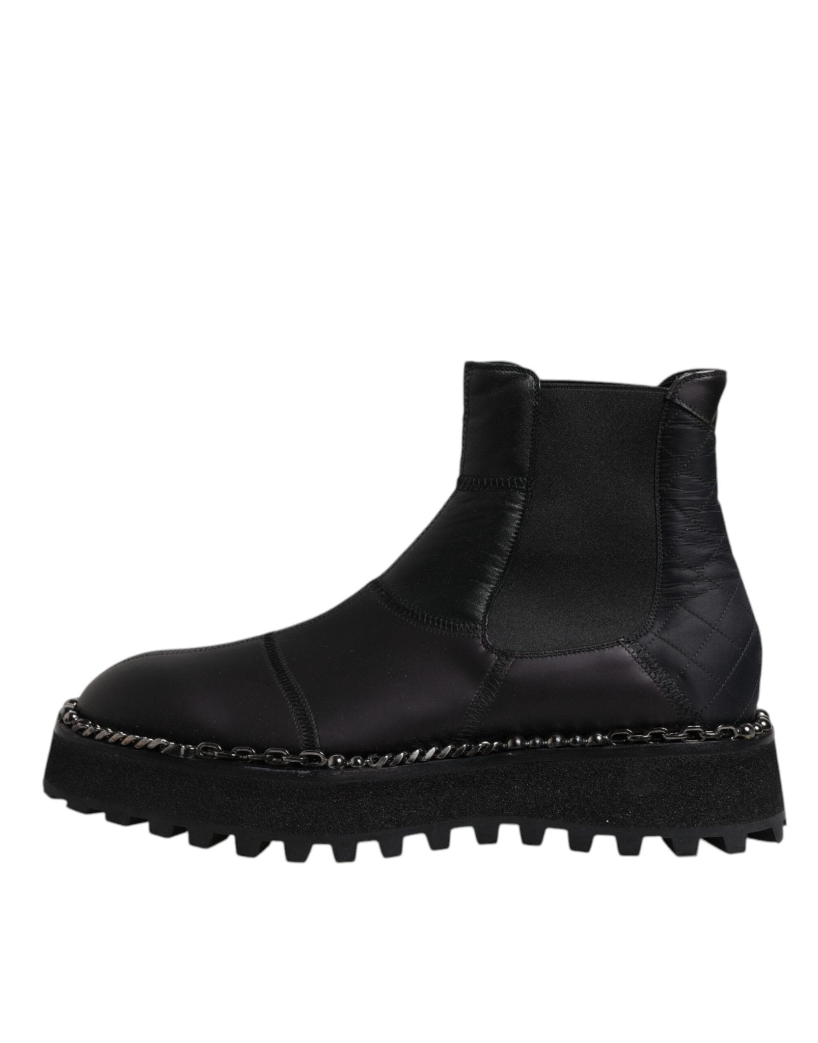 Dolce & Gabbana Black Chelsea Boots Leather Slip On Shoes - RIMODA