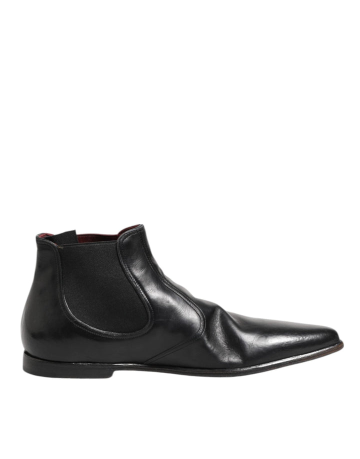 Dolce & Gabbana Black Chelsea Slip On Men Ankle Boots Shoes - RIMODA