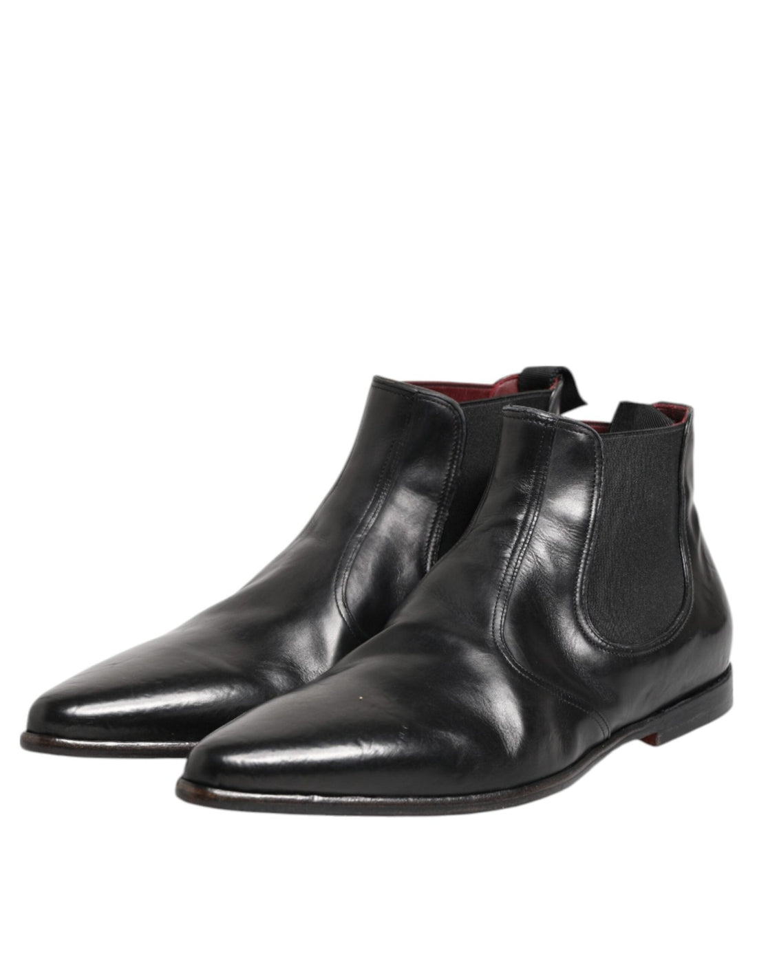 Dolce & Gabbana Black Chelsea Slip On Men Ankle Boots Shoes - RIMODA