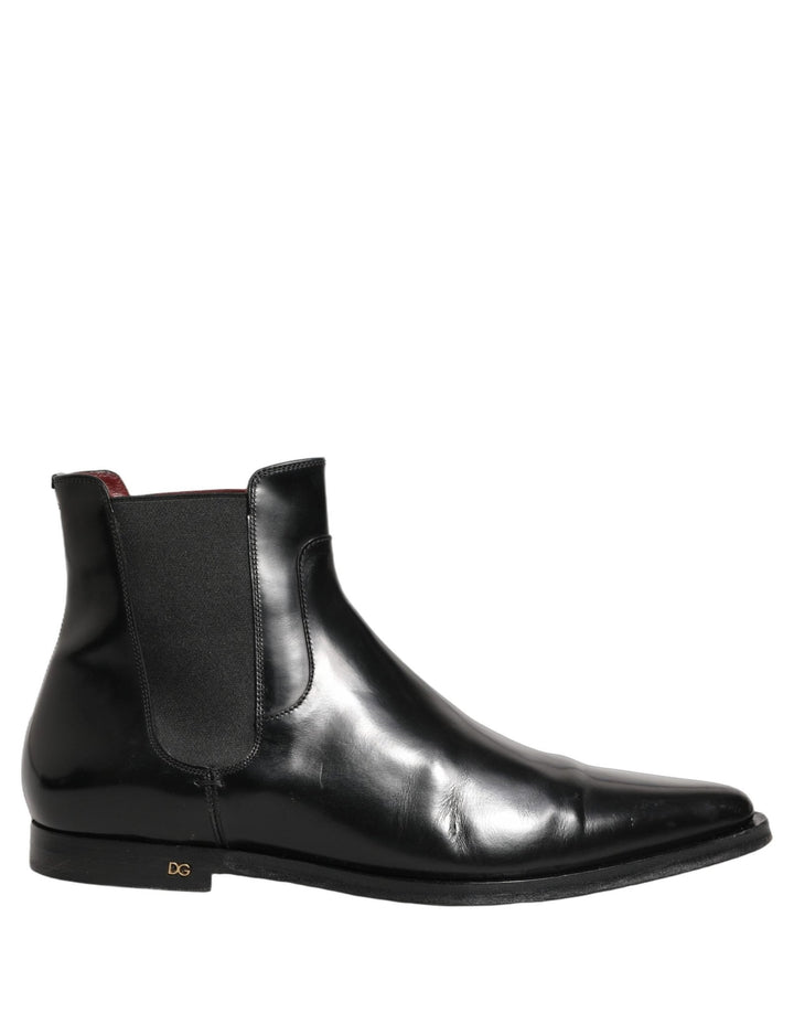 Dolce & Gabbana Black Chelsea Slip On Men Ankle Boots Shoes - RIMODA