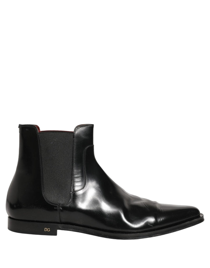 Dolce & Gabbana Black Chelsea Slip On Men Ankle Boots Shoes - RIMODA