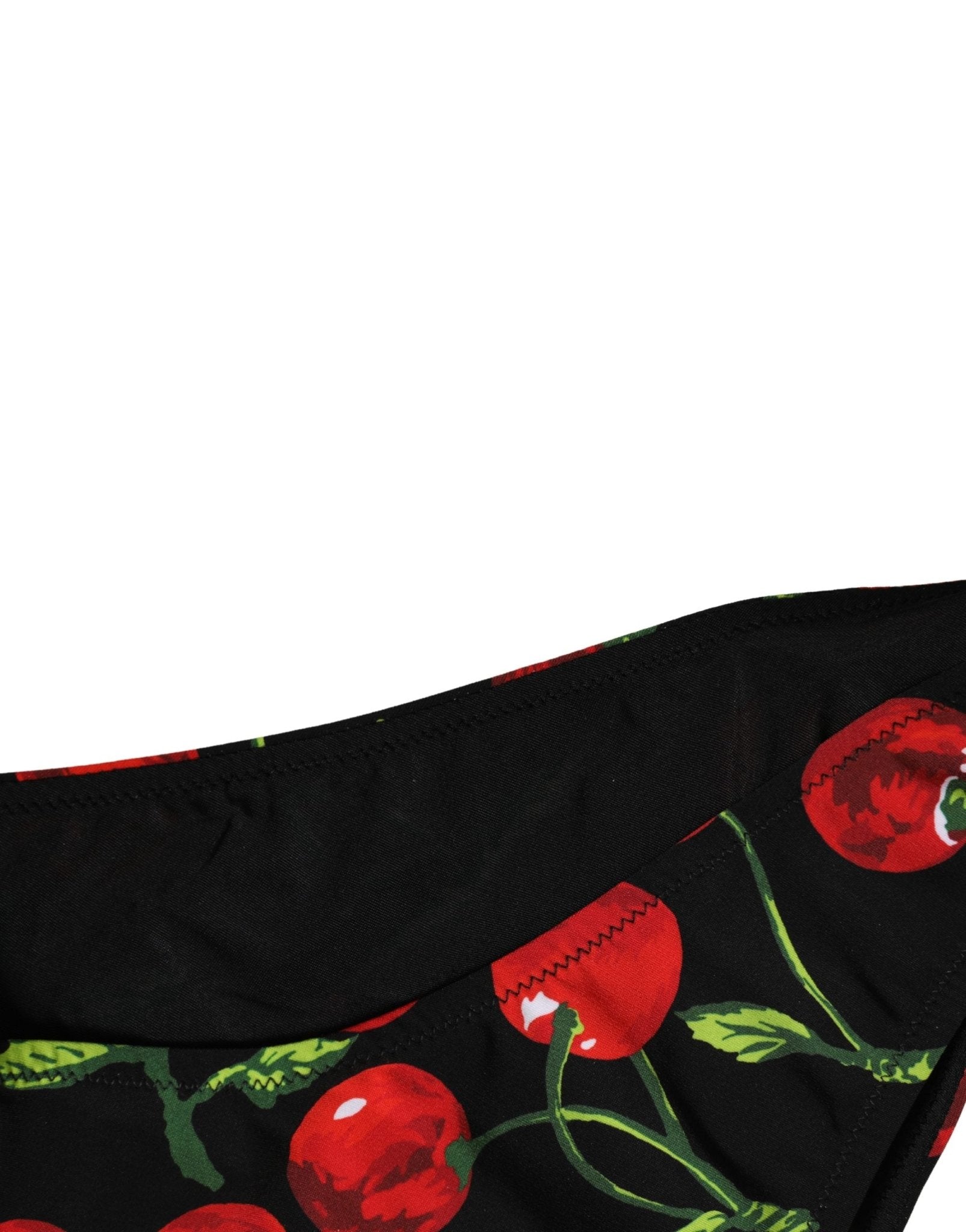 Dolce & Gabbana Black Cherry Print Nylon Bikini 2 Piece Swimwear - RIMODA