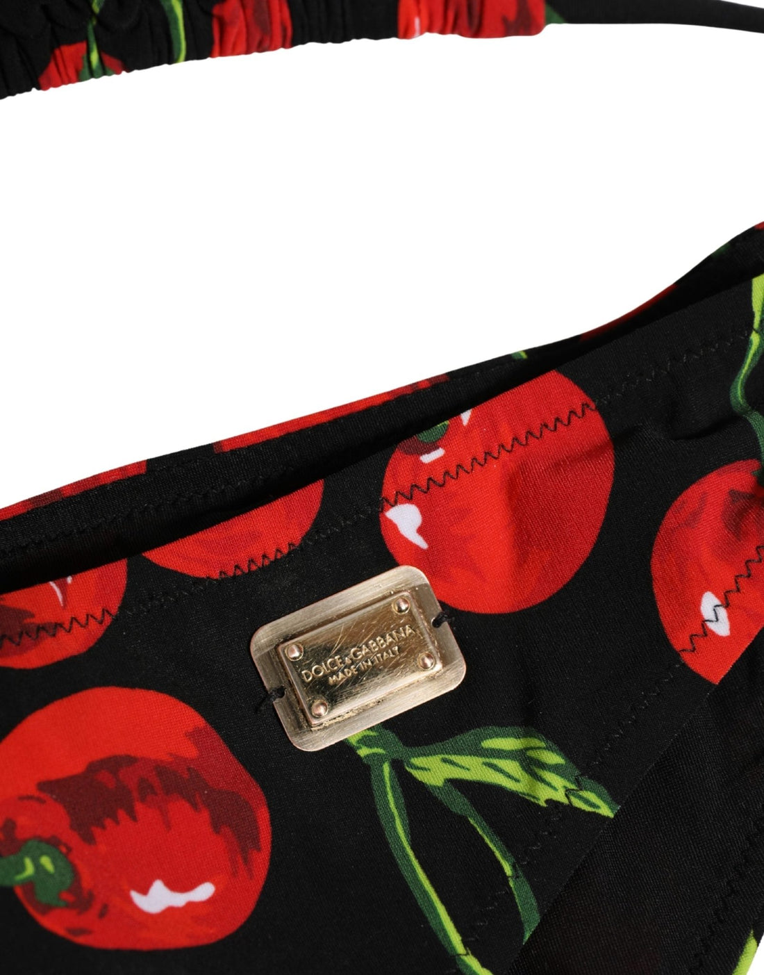 Dolce & Gabbana Black Cherry Print Nylon Bikini 2 Piece Swimwear - RIMODA