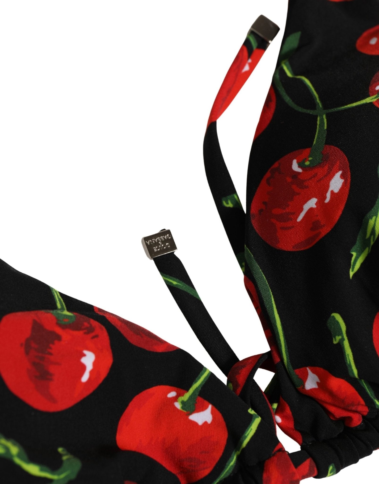 Dolce & Gabbana Black Cherry Print Nylon Bikini 2 Piece Swimwear - RIMODA