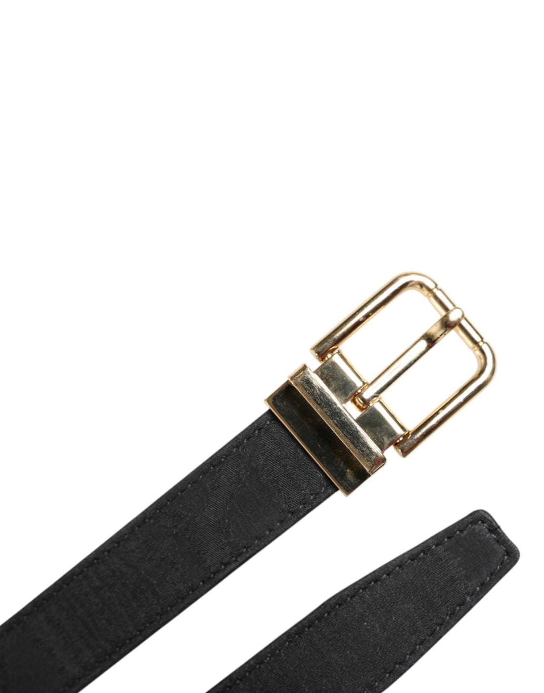 Dolce & Gabbana Black Classic Gold Metal Logo Buckle Belt - RIMODA