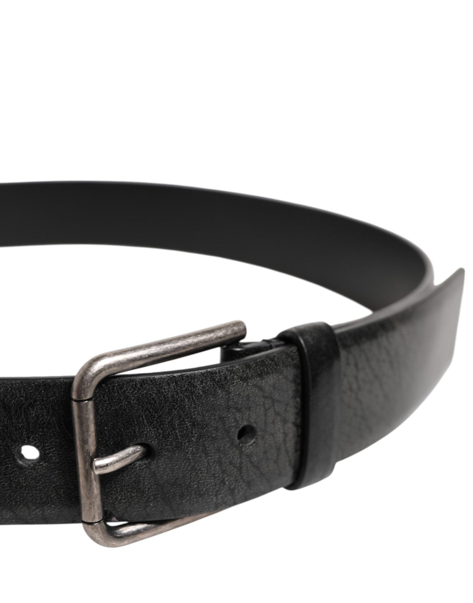 Dolce & Gabbana Black Classic Leather Metal Buckle Belt - RIMODA