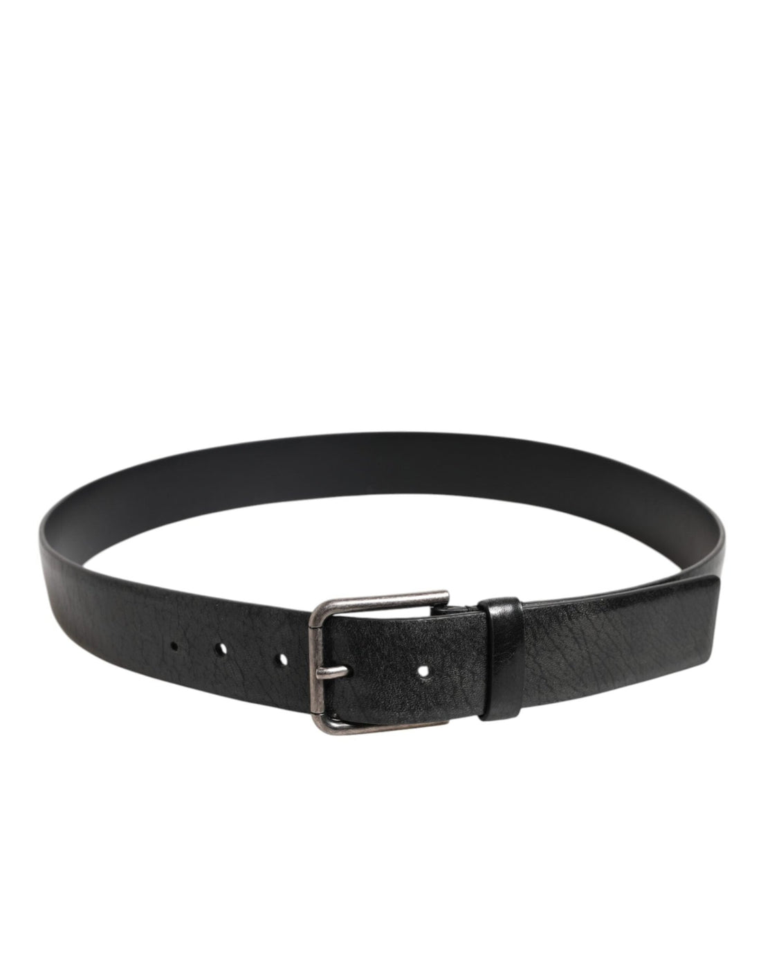Dolce & Gabbana Black Classic Leather Metal Buckle Belt - RIMODA