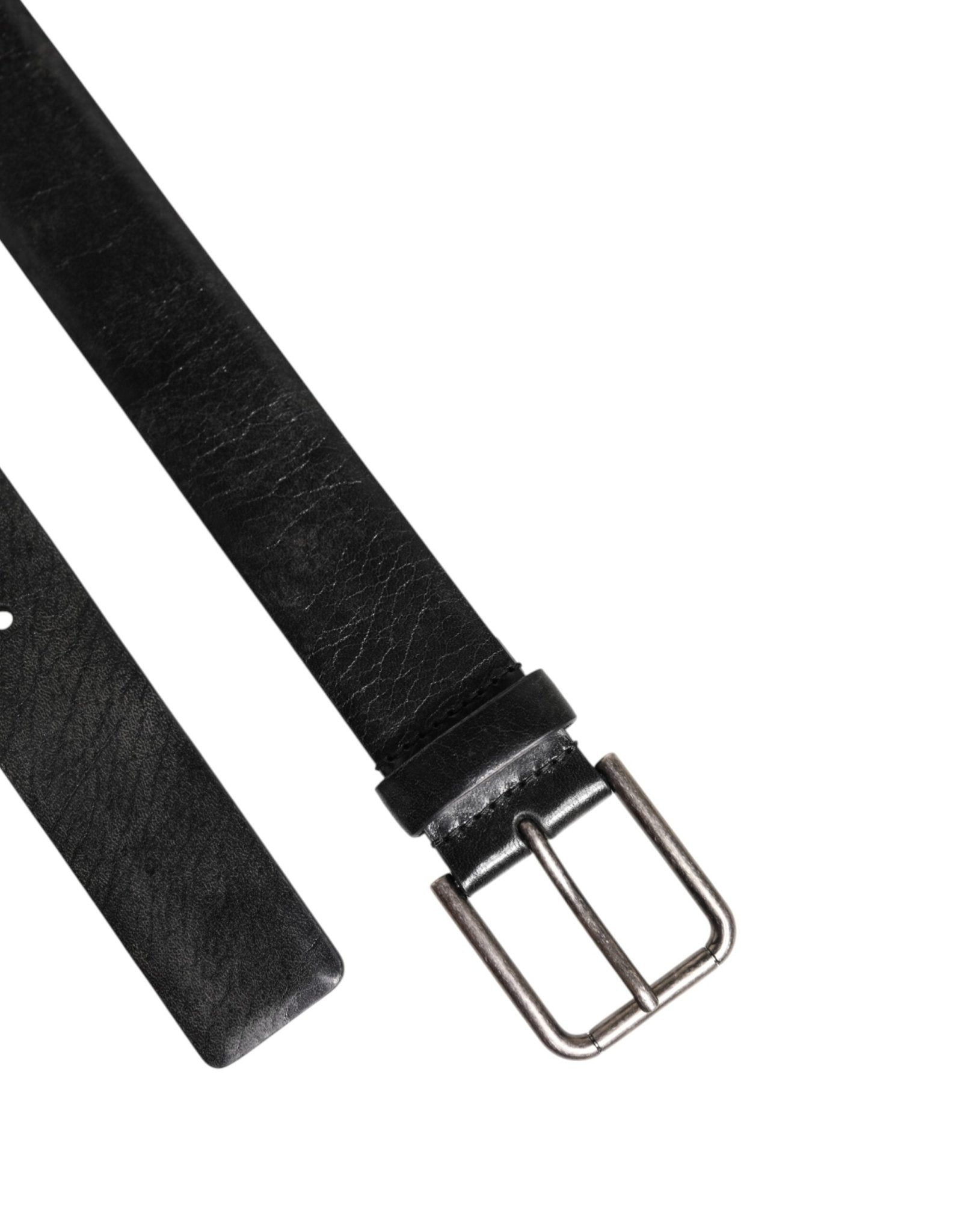 Dolce & Gabbana Black Classic Leather Metal Buckle Belt - RIMODA