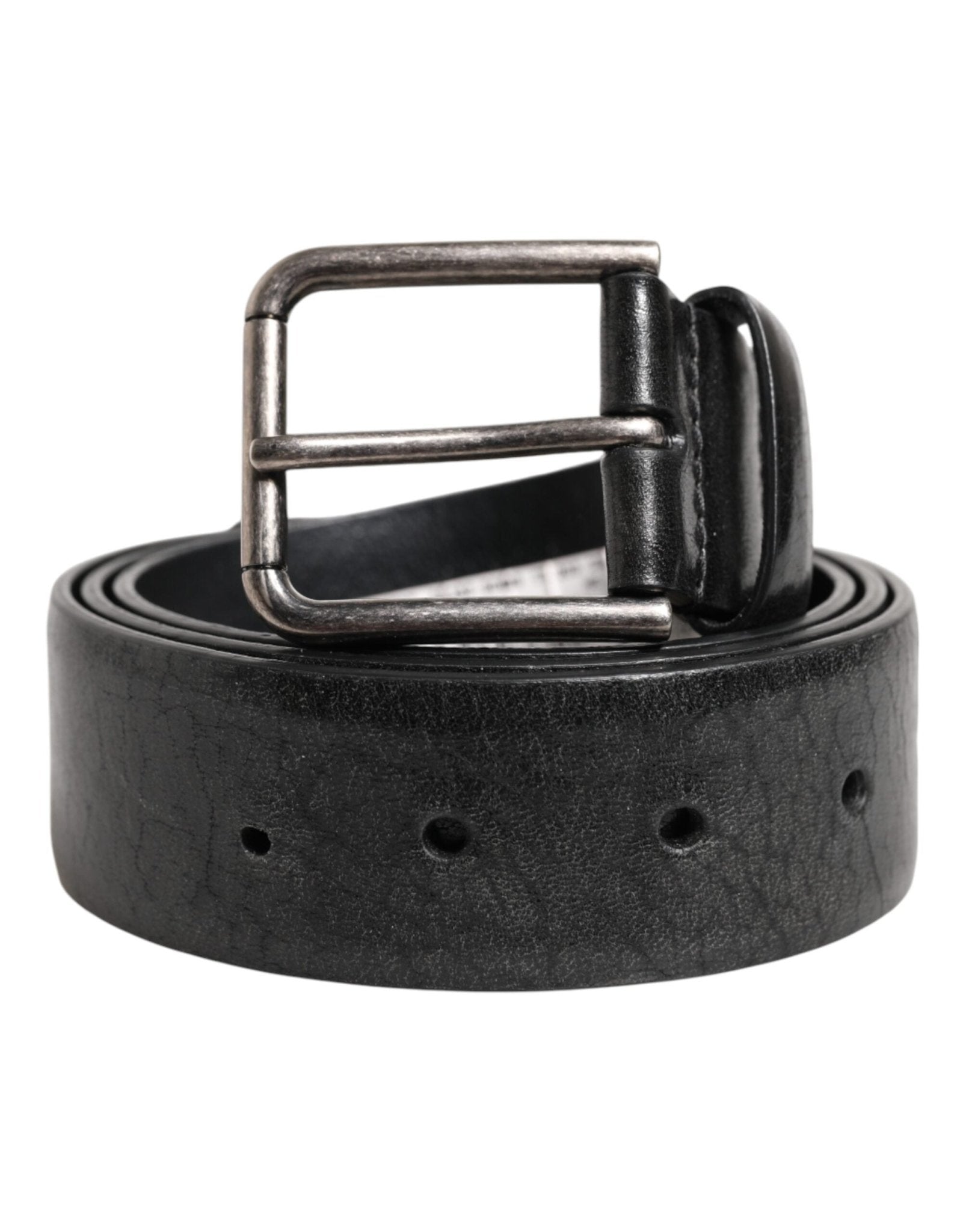 Dolce & Gabbana Black Classic Leather Metal Buckle Belt - RIMODA