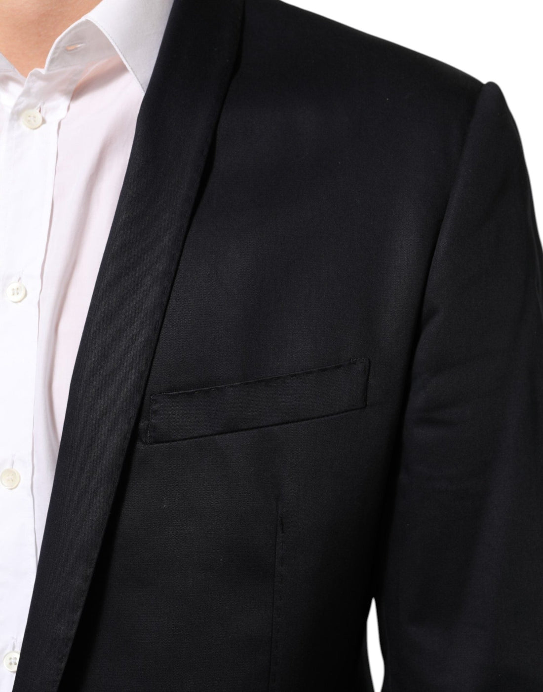 Dolce & Gabbana Black Cotton 1 Button Suit Jacket Blazer - RIMODA