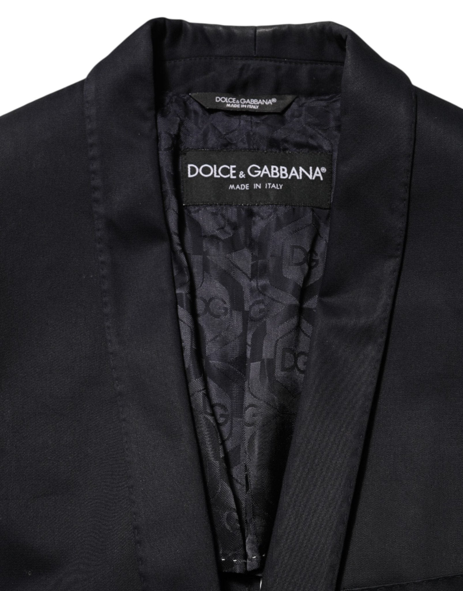 Dolce & Gabbana Black Cotton 1 Button Suit Jacket Blazer - RIMODA