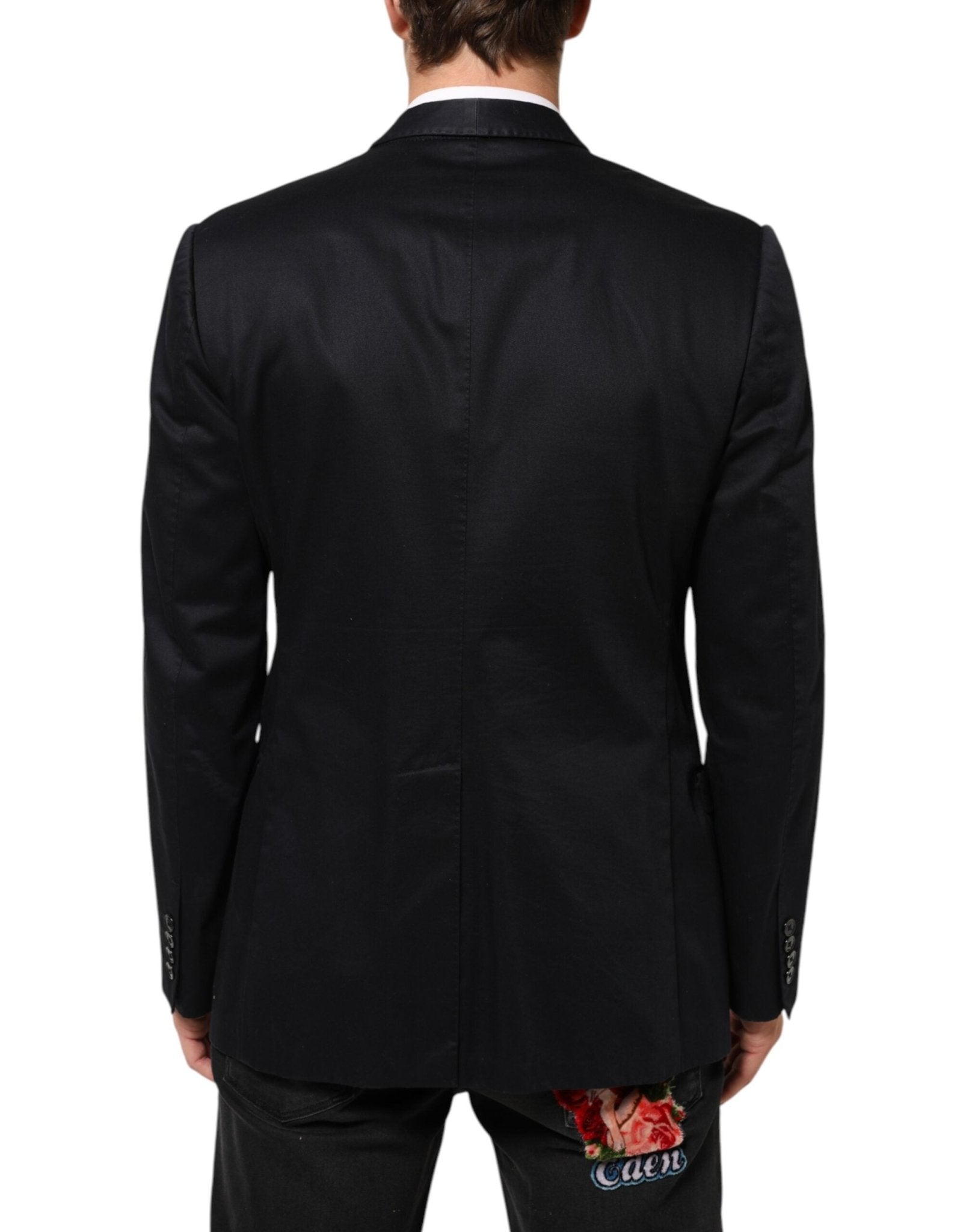 Dolce & Gabbana Black Cotton 1 Button Suit Jacket Blazer - RIMODA