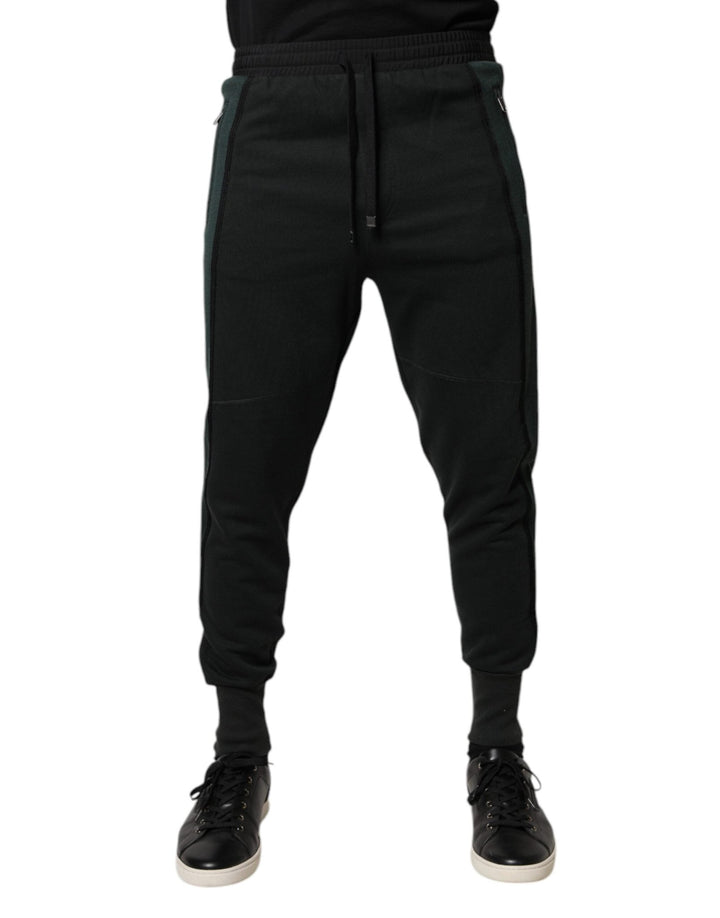 Dolce & Gabbana Black Cotton Blend Jogger Sweatpants Pants - RIMODA
