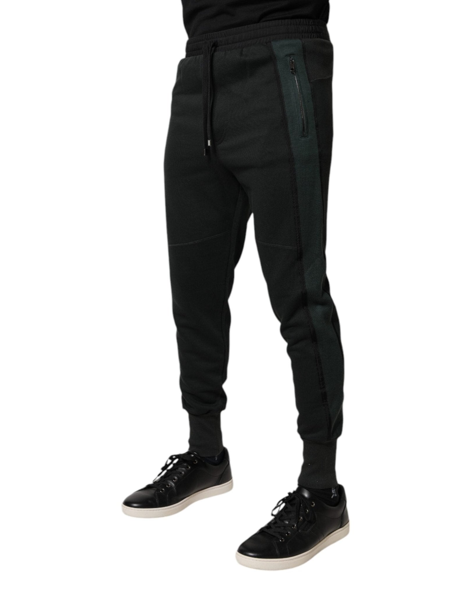 Dolce & Gabbana Black Cotton Blend Jogger Sweatpants Pants - RIMODA