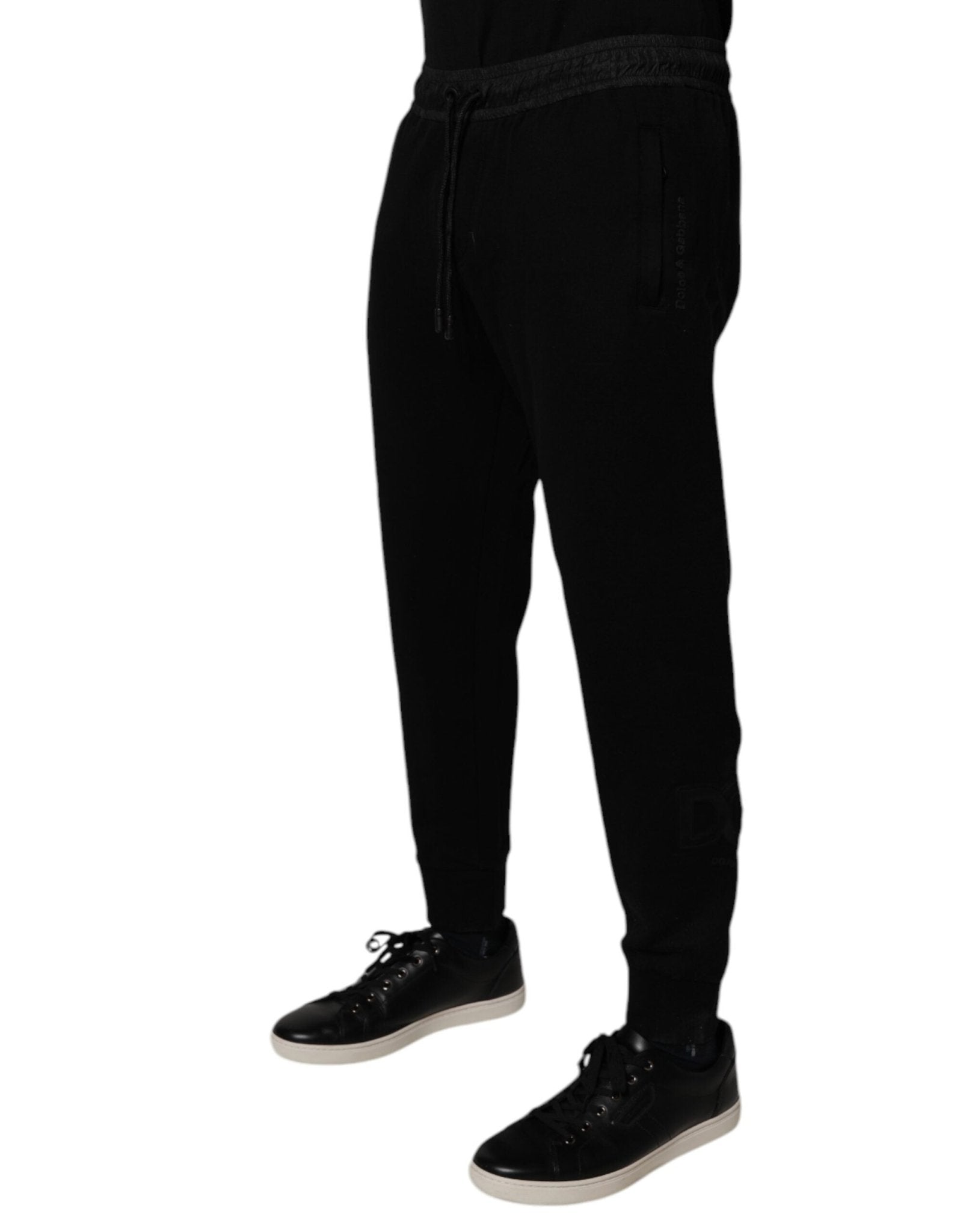 Dolce & Gabbana Black Cotton Blend Men Jogger Sweatpants Pants - RIMODA