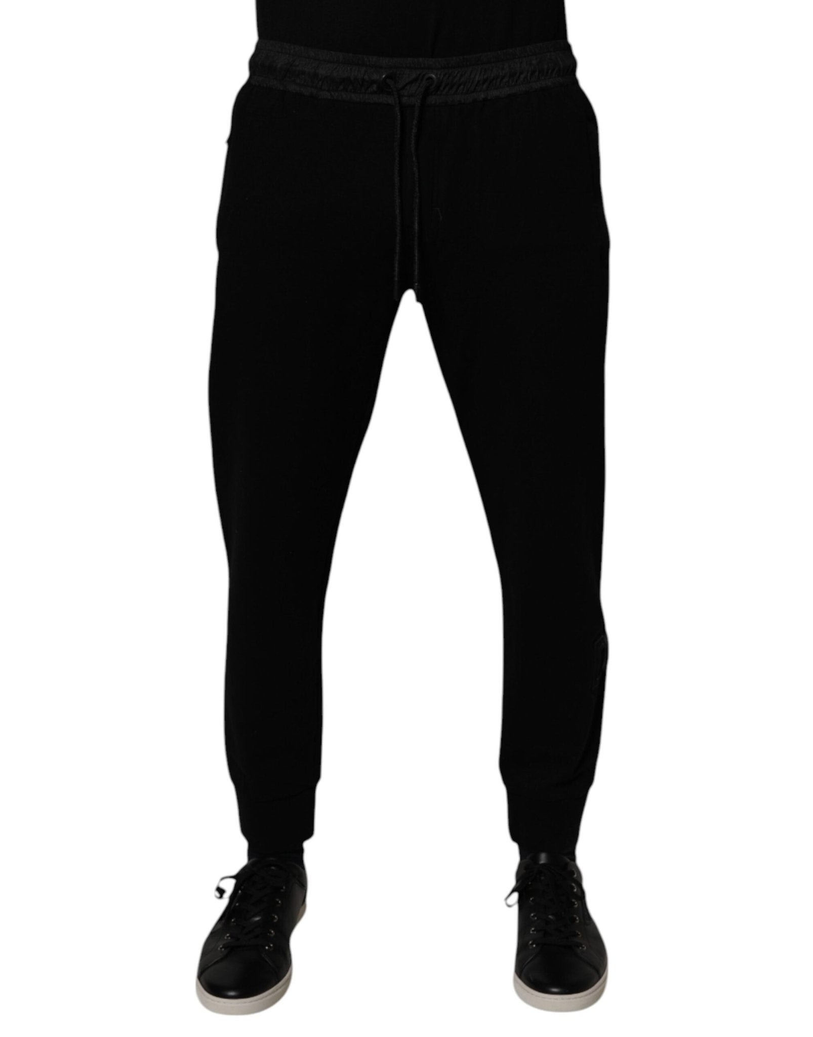 Dolce & Gabbana Black Cotton Blend Men Jogger Sweatpants Pants - RIMODA