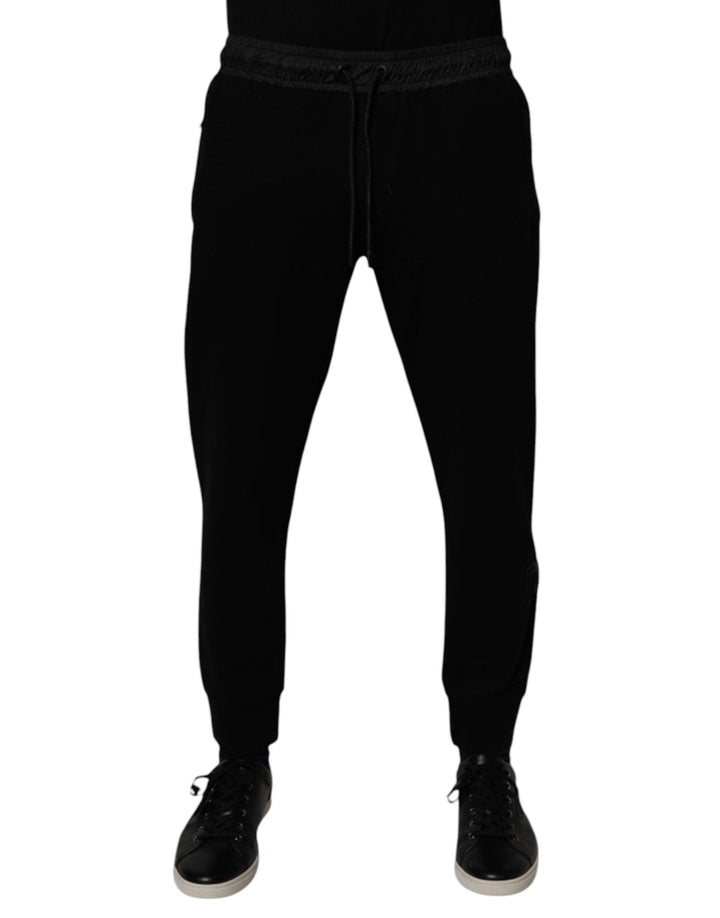 Dolce & Gabbana Black Cotton Blend Men Jogger Sweatpants Pants - RIMODA
