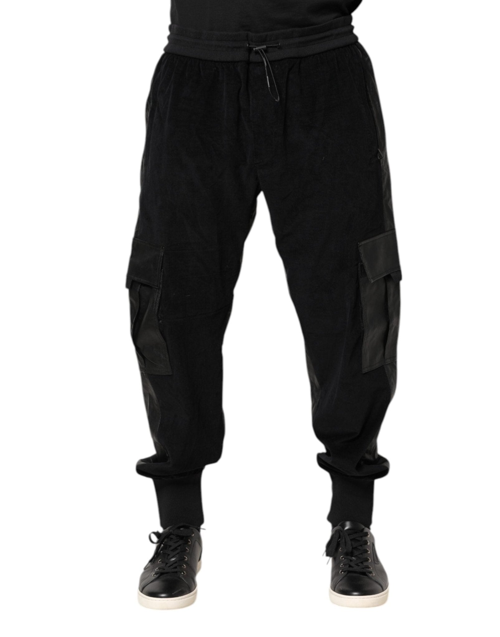 Dolce & Gabbana Black Cotton Cargo Jogger Sweatpants Pants - RIMODA
