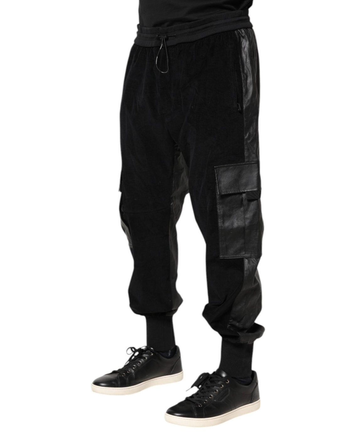 Dolce & Gabbana Black Cotton Cargo Jogger Sweatpants Pants - RIMODA