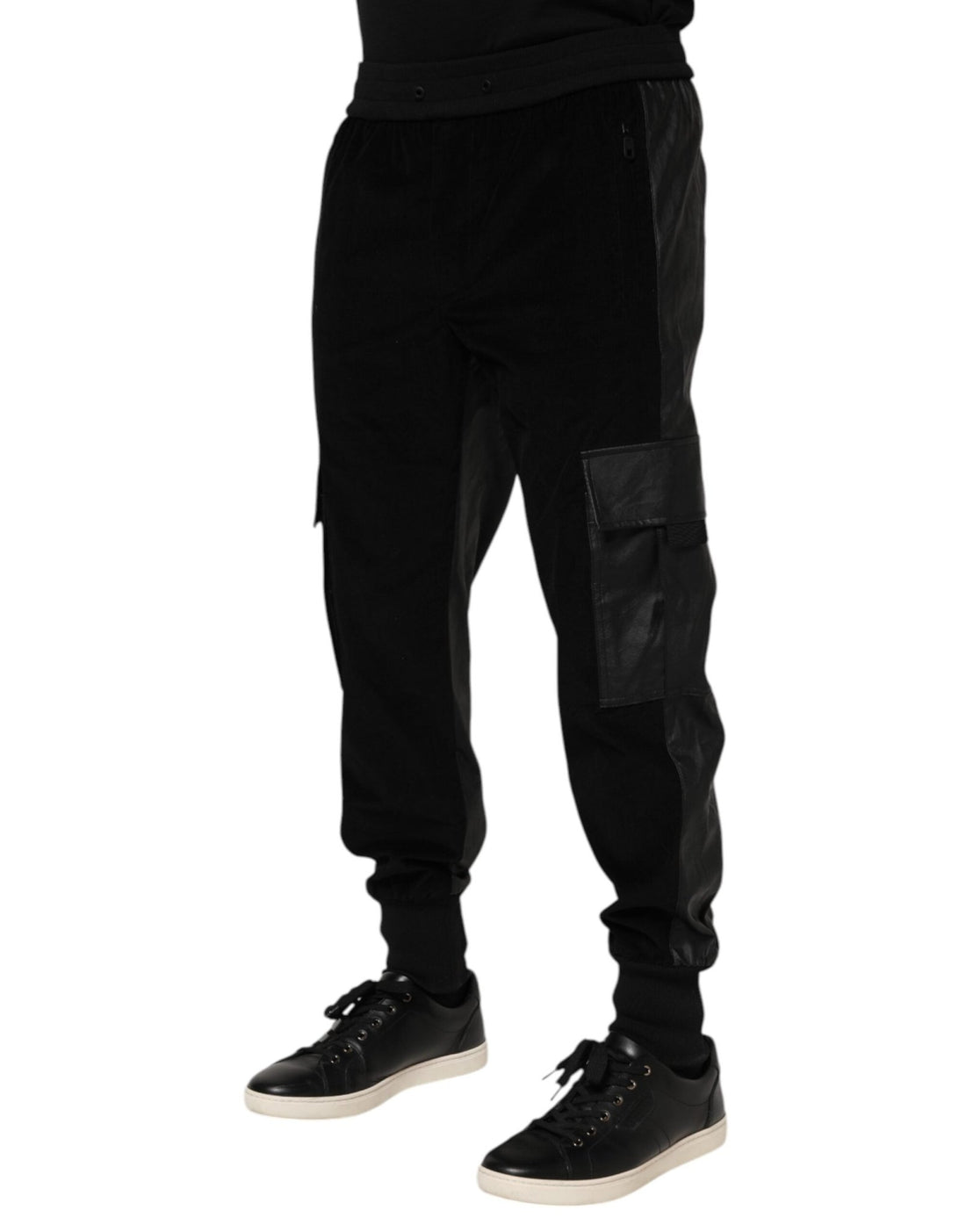 Dolce & Gabbana Black Cotton Cargo Men Jogger Pants - RIMODA