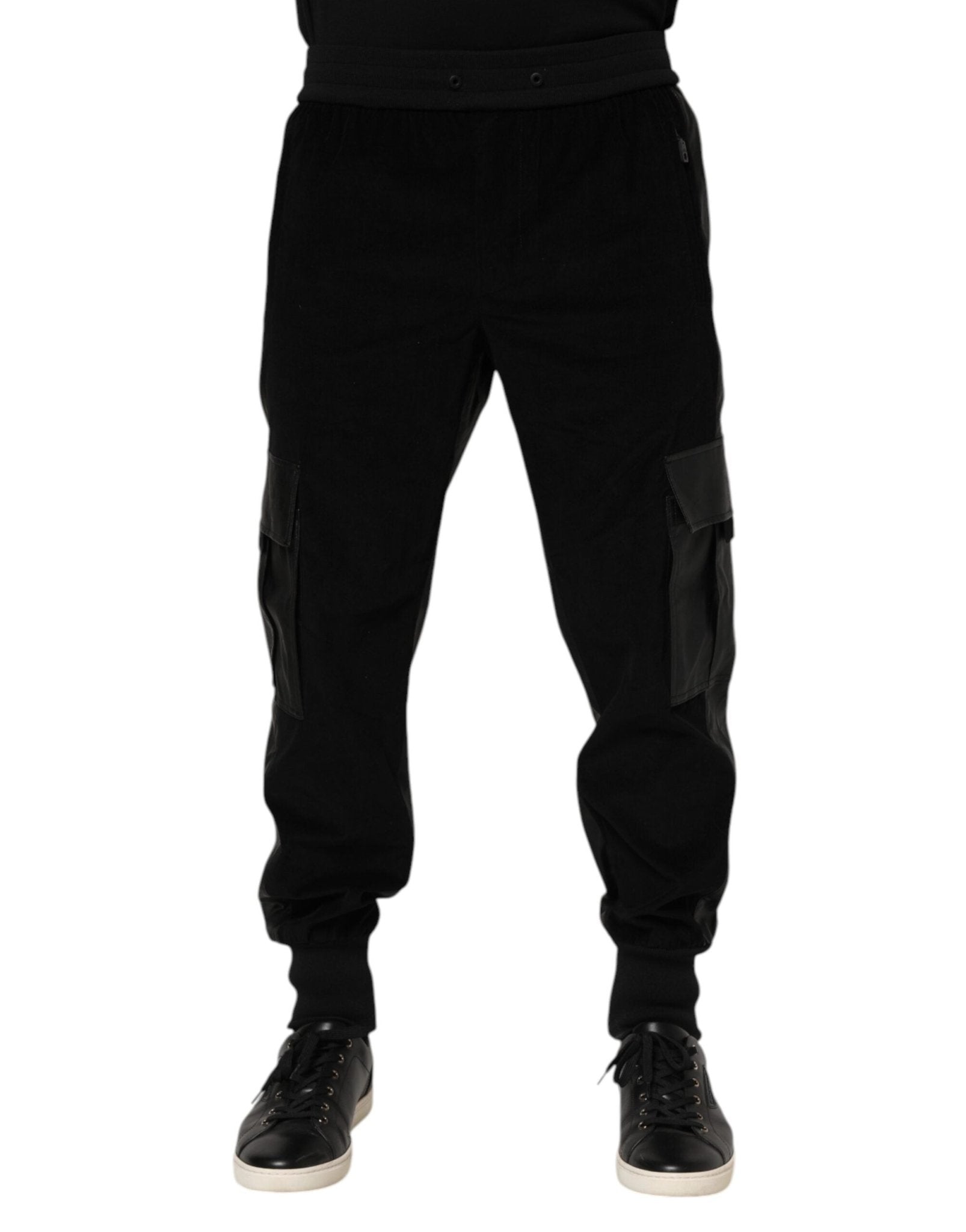 Dolce & Gabbana Black Cotton Cargo Men Jogger Pants - RIMODA