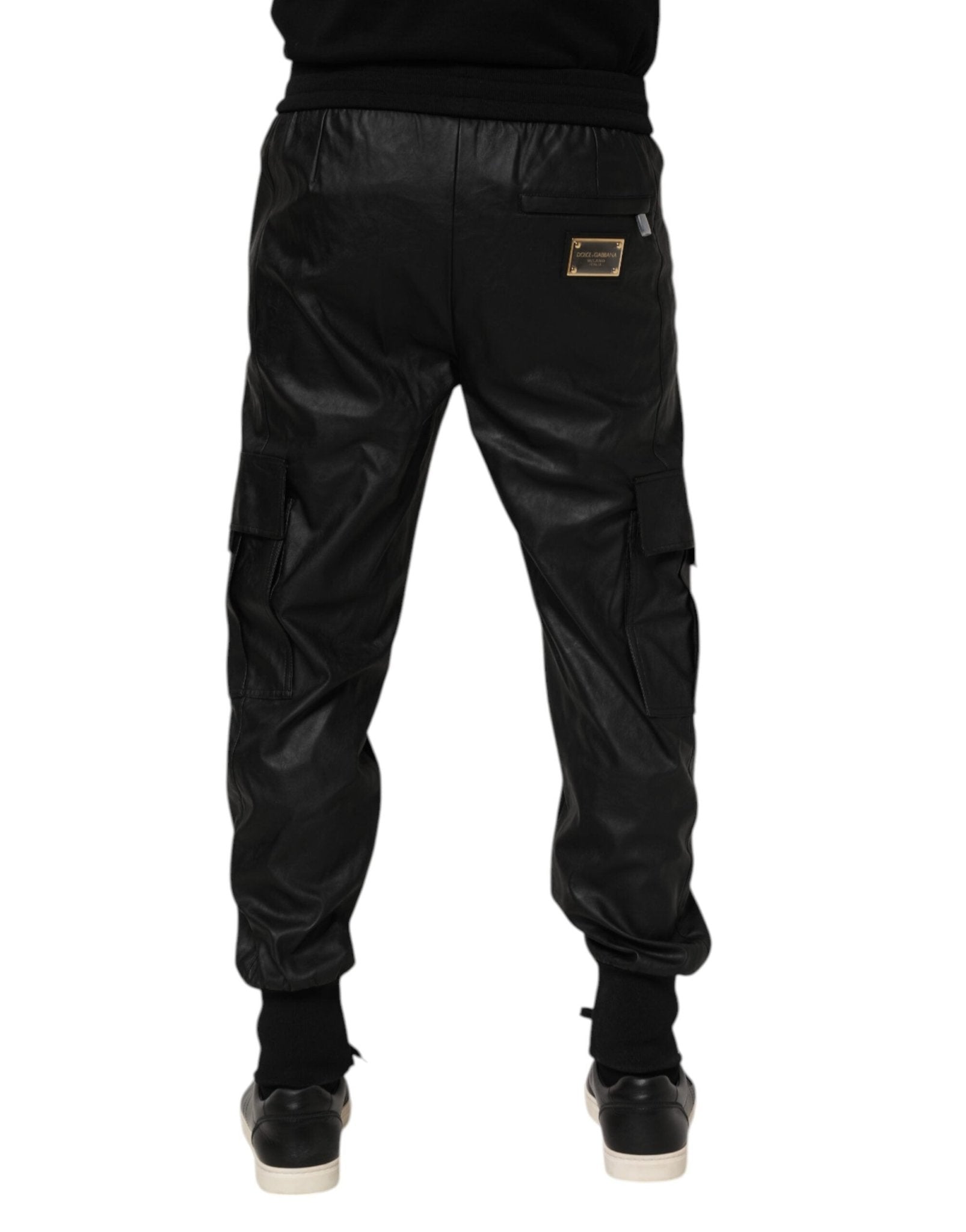 Dolce & Gabbana Black Cotton Cargo Men Jogger Pants - RIMODA