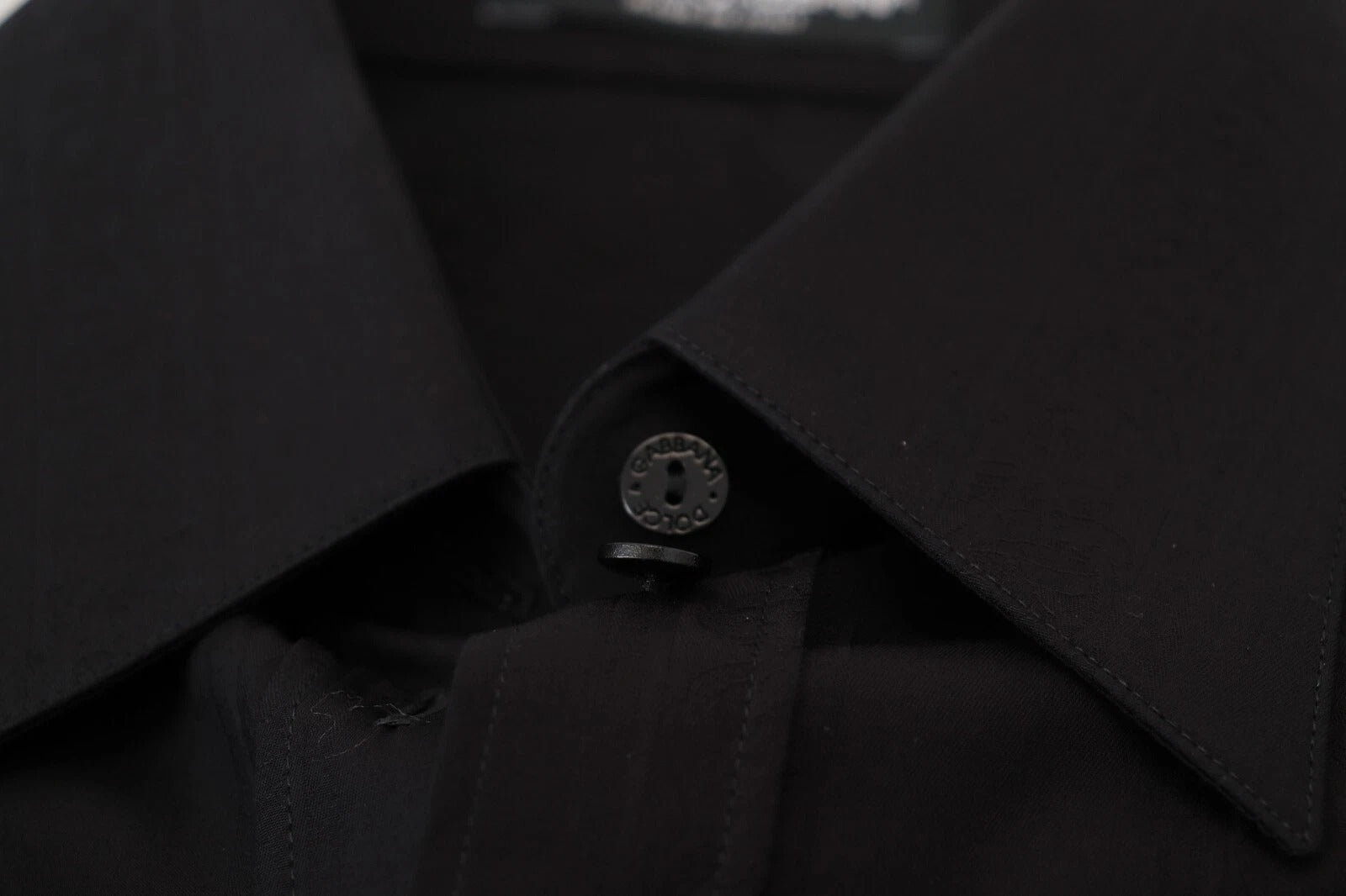 Dolce & Gabbana Black Cotton Collared Long Sleeves Shirt - RIMODA