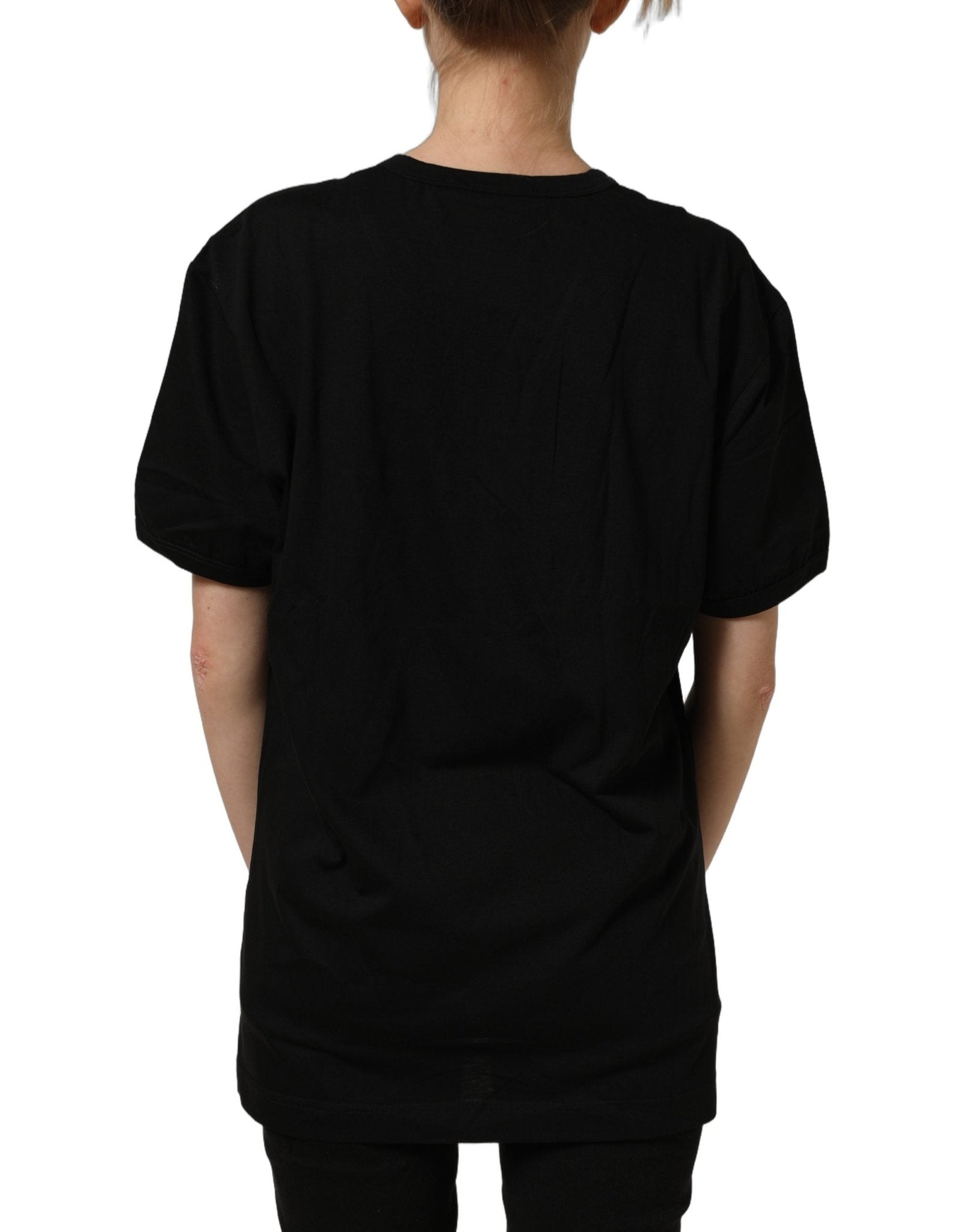 Dolce & Gabbana Black Cotton Crew Neck Short Sleeve T-shirt - RIMODA