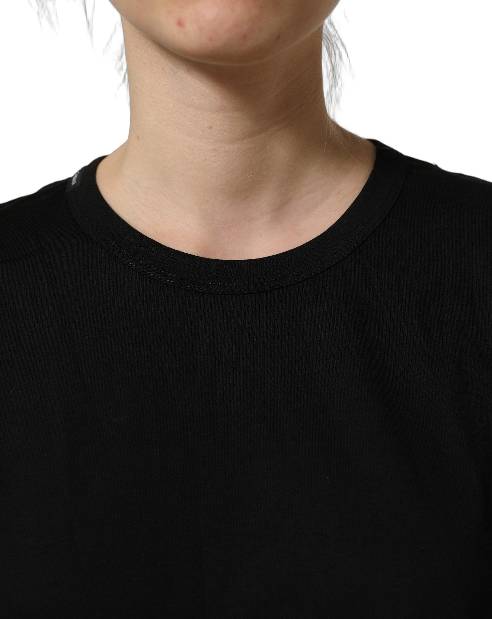 Dolce & Gabbana Black Cotton Crew Neck Short Sleeve T-shirt - RIMODA
