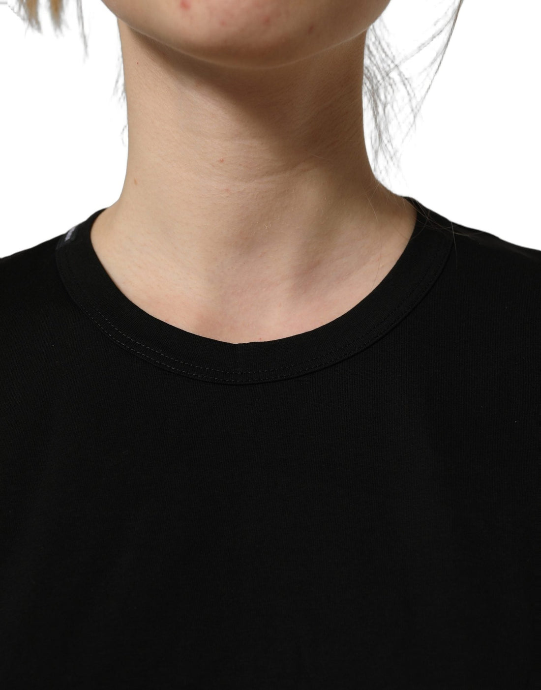 Dolce & Gabbana Black Cotton Crew Neck Short Sleeves T-shirt - RIMODA