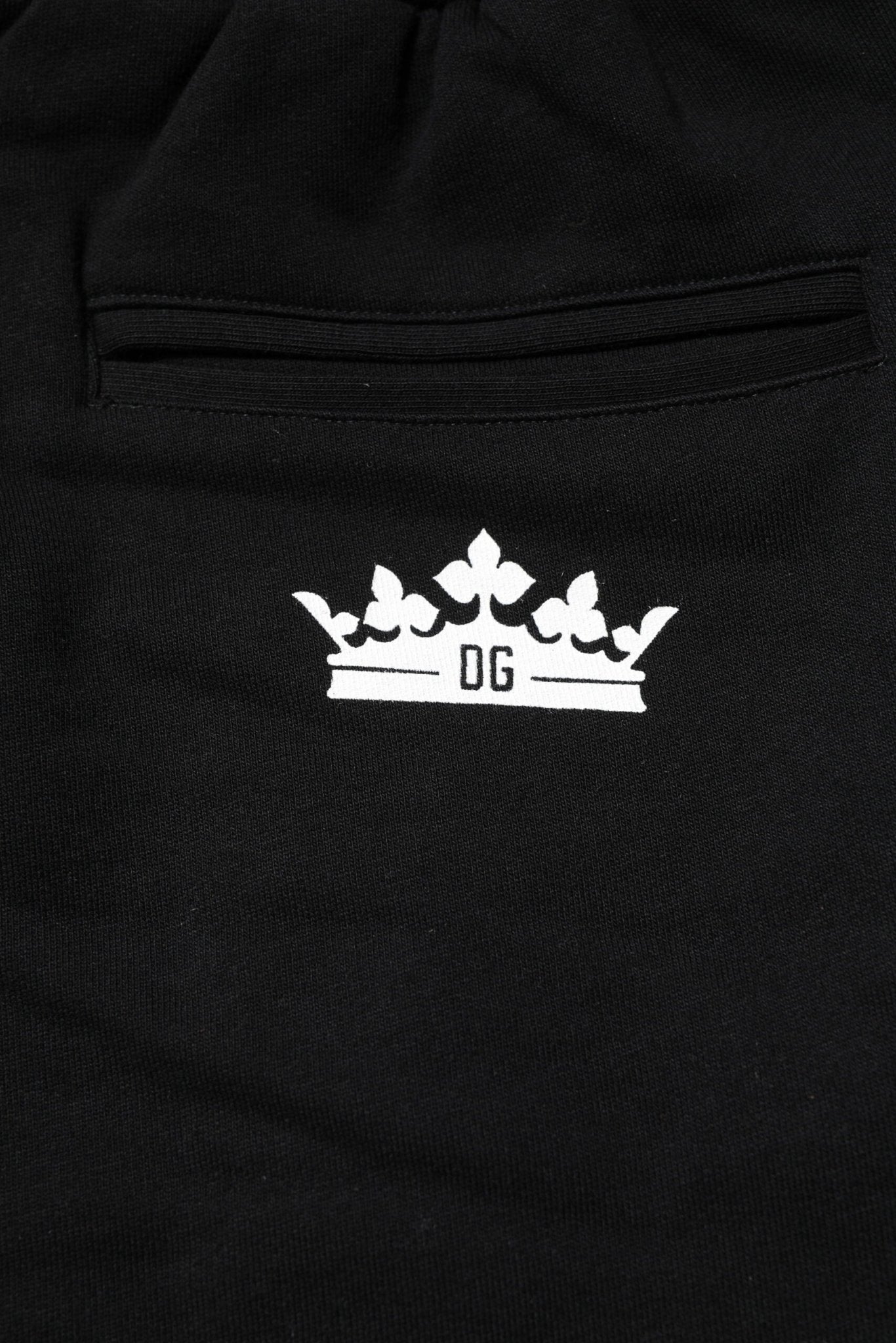 Dolce & Gabbana Black Cotton Crown Jogger Sweatpants Pants - RIMODA