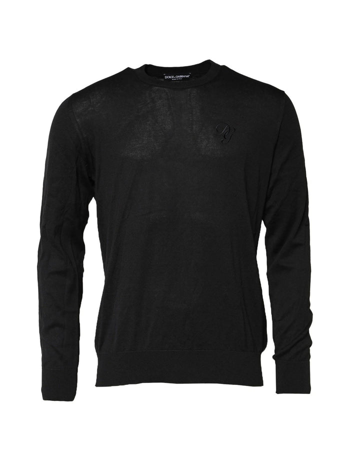 Dolce & Gabbana Black Cotton DG Logo Men Sweatshirt Sweater - RIMODA