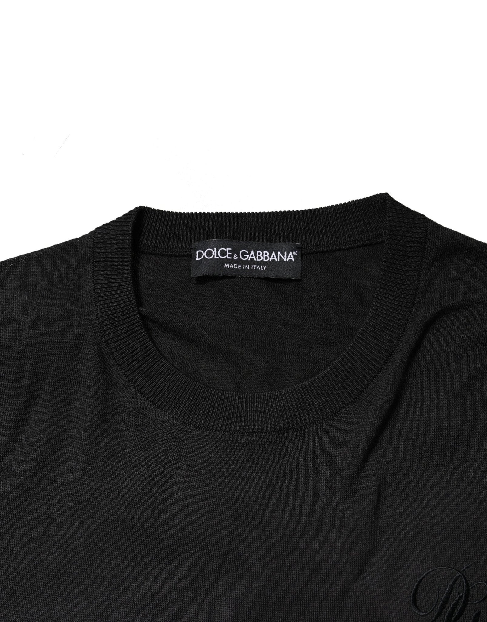 Dolce & Gabbana Black Cotton DG Logo Men Sweatshirt Sweater - RIMODA