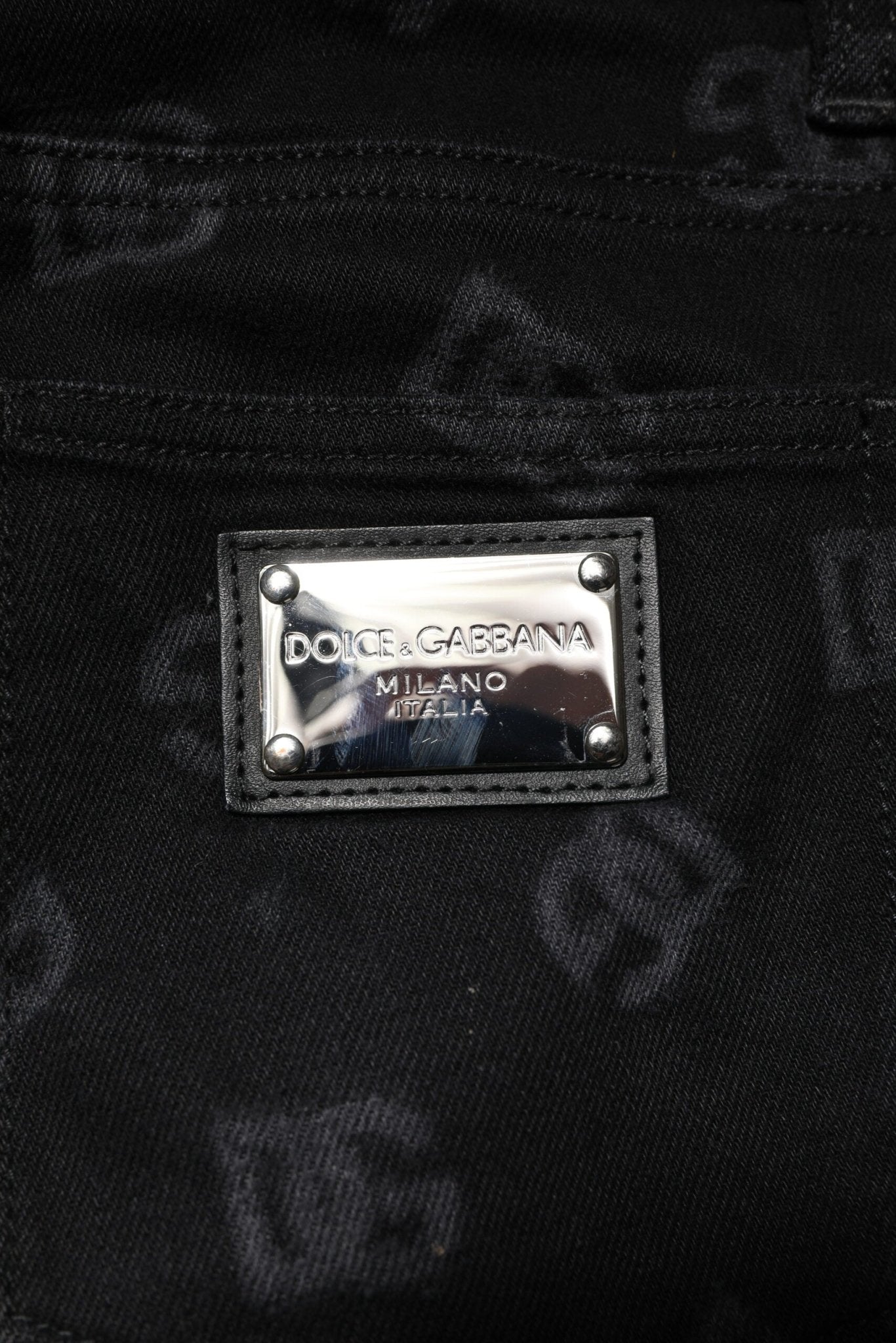 Dolce & Gabbana Black Cotton DG Logo Skinny Men Denim Jeans - RIMODA
