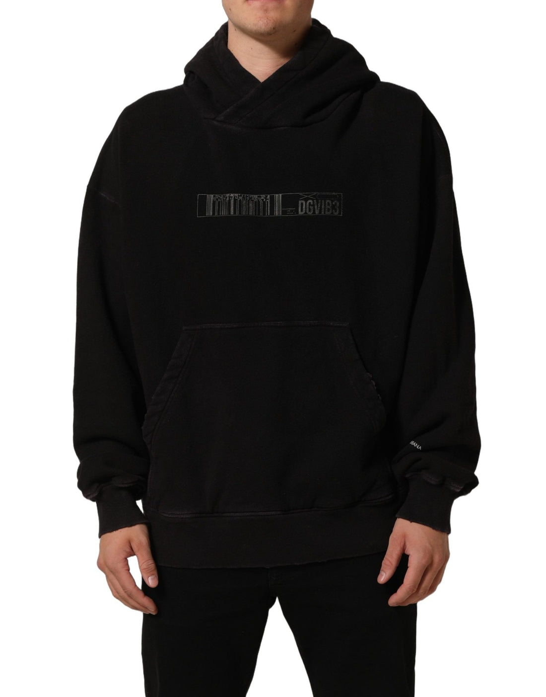 Dolce & Gabbana Black Cotton DGVIB3 Hooded Sweatshirt Sweater - RIMODA