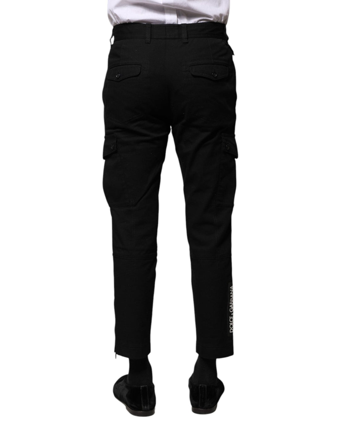 Dolce & Gabbana Black Cotton Formal Men Cropped Pants - RIMODA