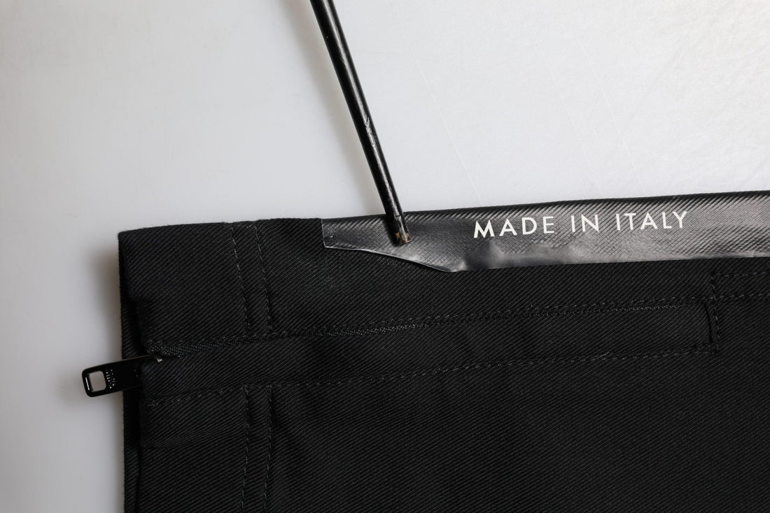 Dolce & Gabbana Black Cotton Formal Men Cropped Pants - RIMODA