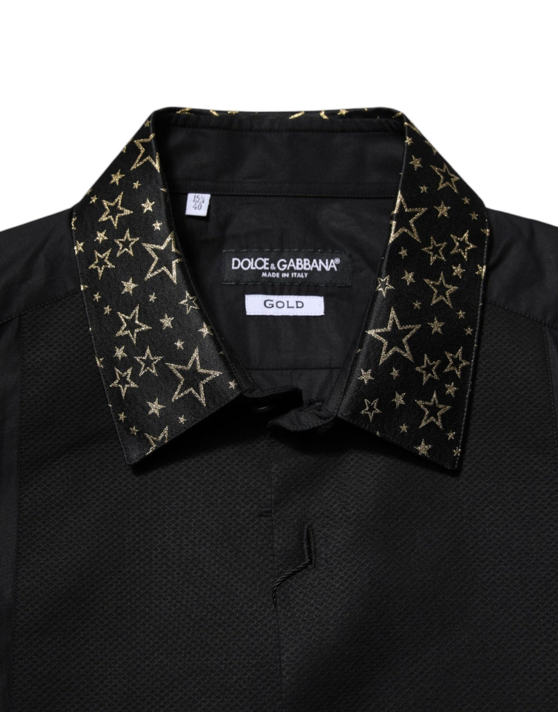 Dolce & Gabbana Black Cotton GOLD Long Sleeves Dress Shirt - RIMODA