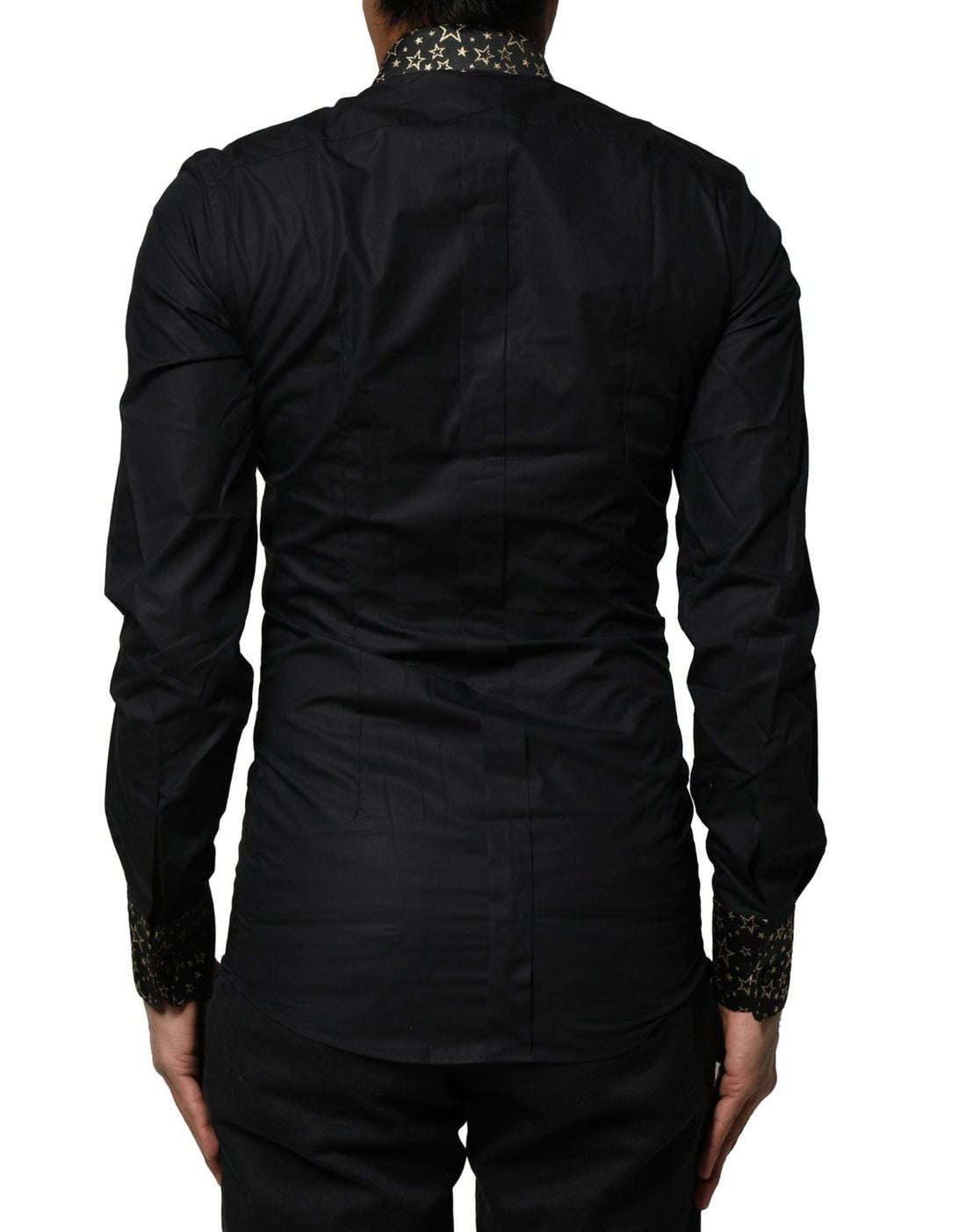 Dolce & Gabbana Black Cotton GOLD Long Sleeves Dress Shirt - RIMODA