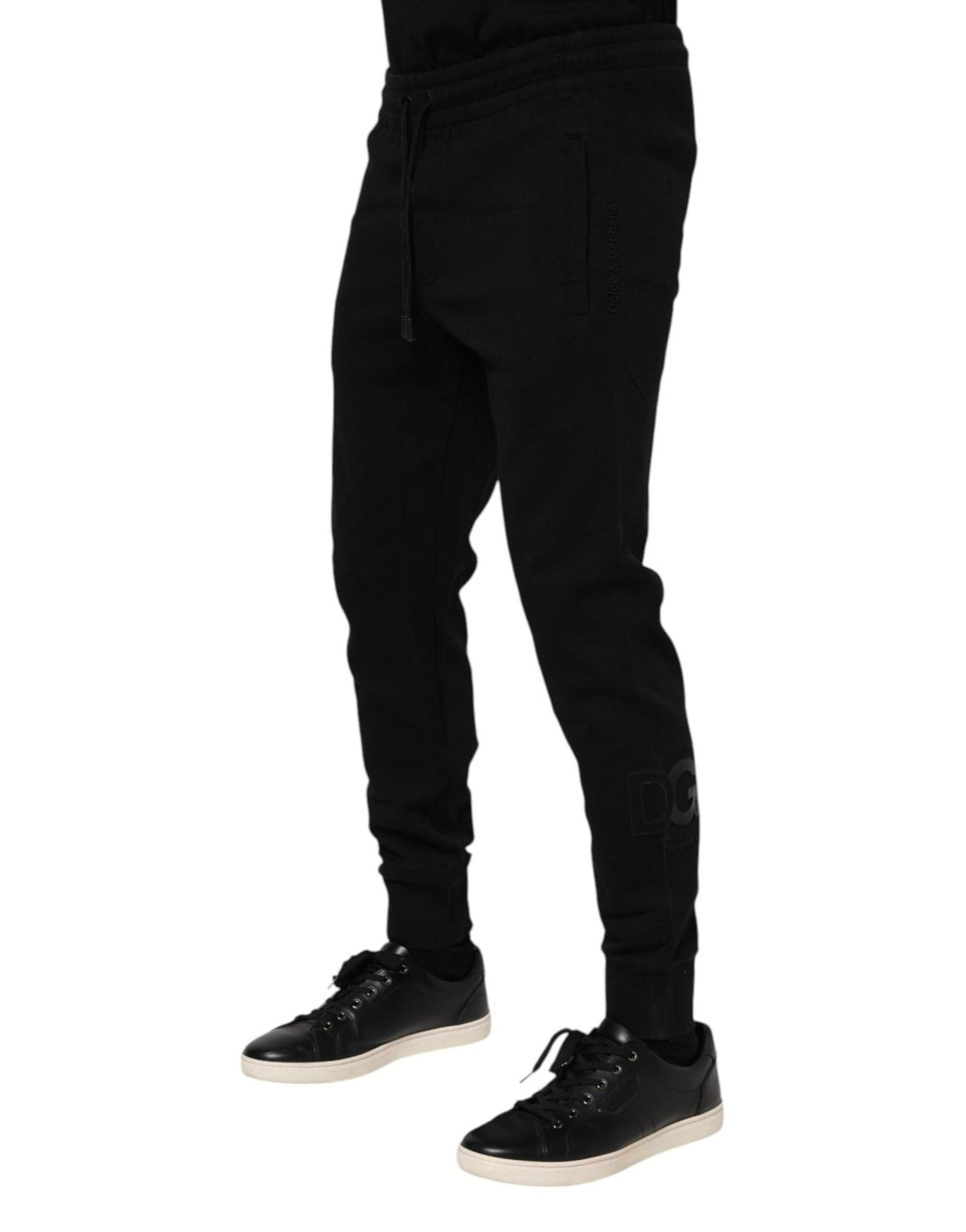 Dolce & Gabbana Black Cotton Jogger Jogging Men Trouser Pants - RIMODA