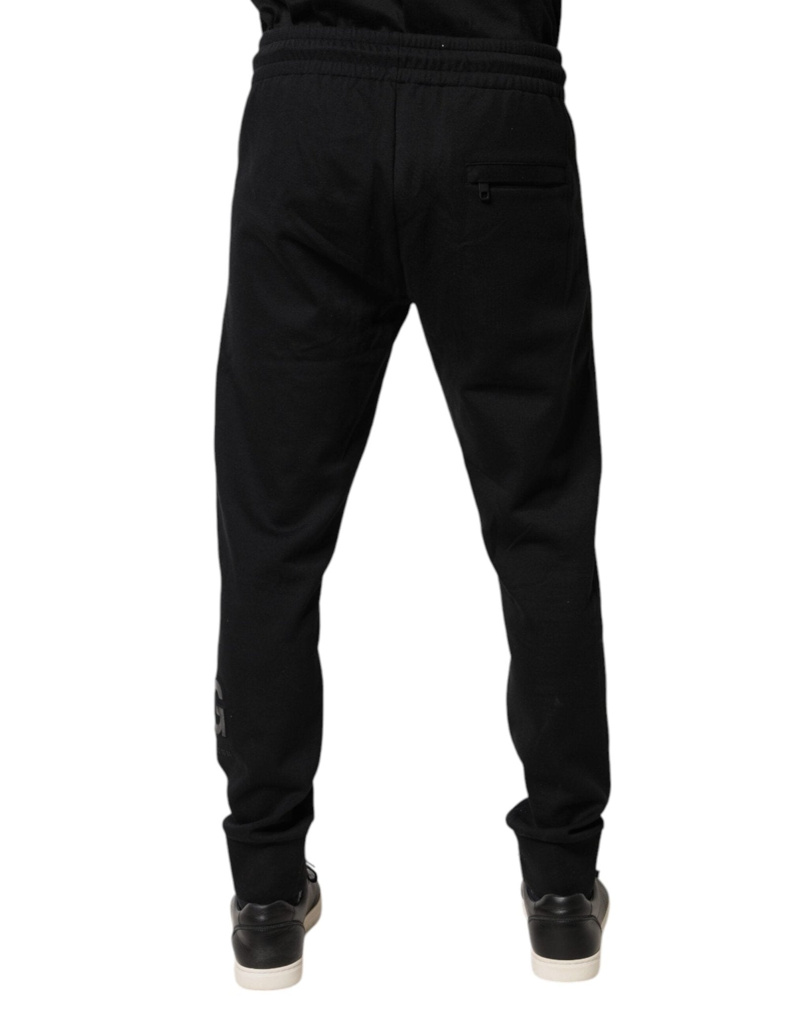 Dolce & Gabbana Black Cotton Jogger Jogging Pants - RIMODA