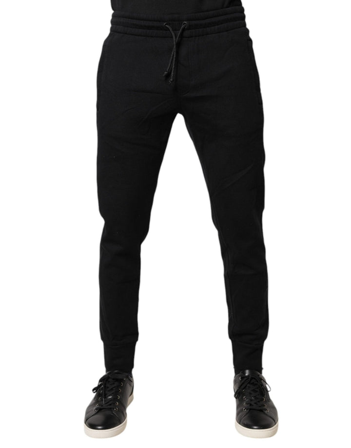 Dolce & Gabbana Black Cotton Jogger Jogging Pants - RIMODA