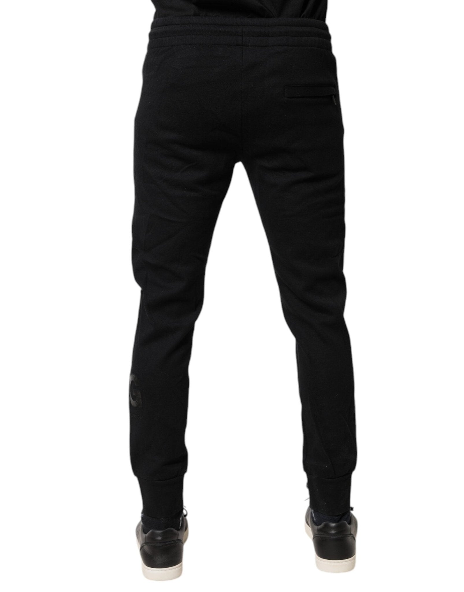 Dolce & Gabbana Black Cotton Jogger Jogging Pants - RIMODA