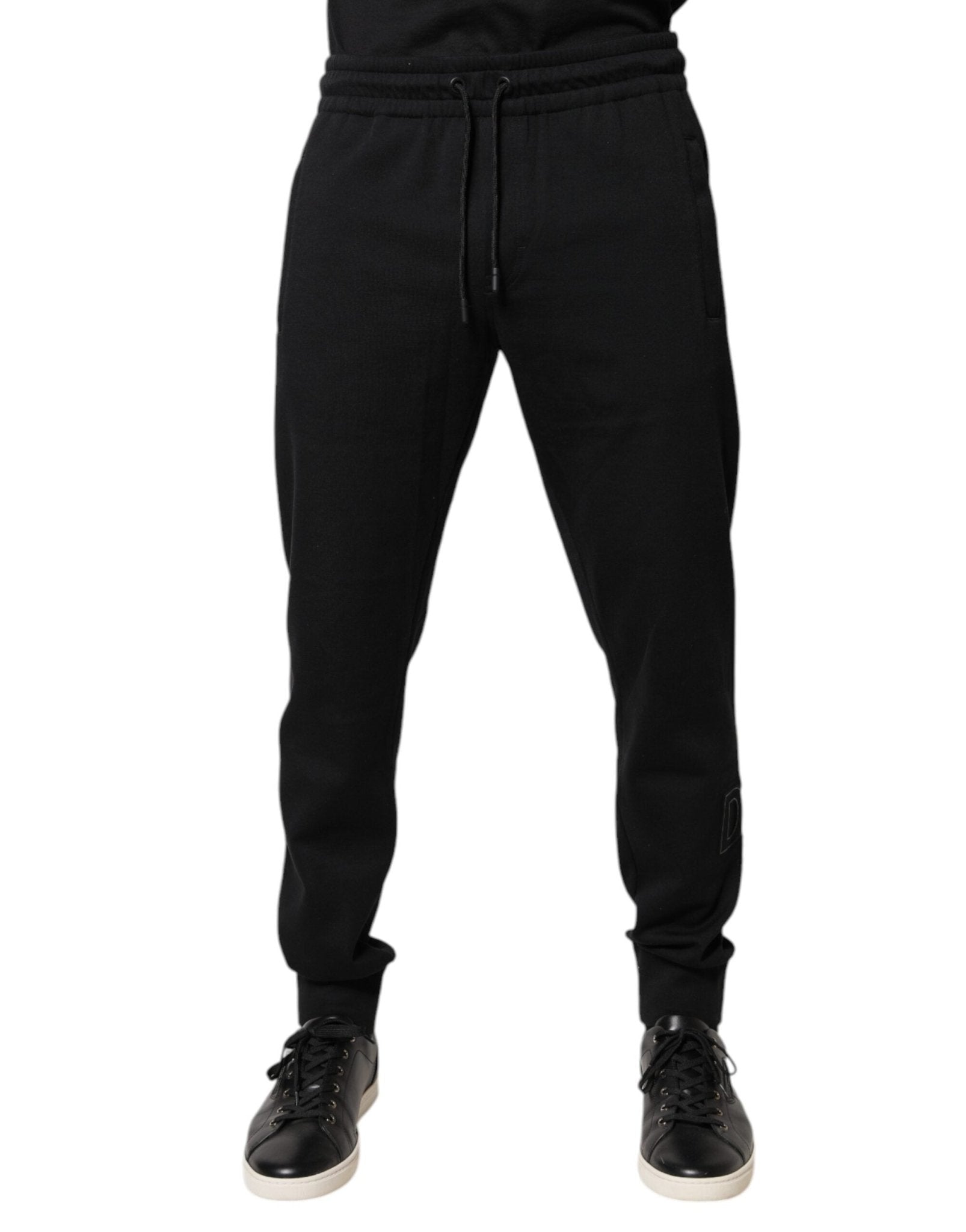 Dolce & Gabbana Black Cotton Jogger Jogging Pants - RIMODA