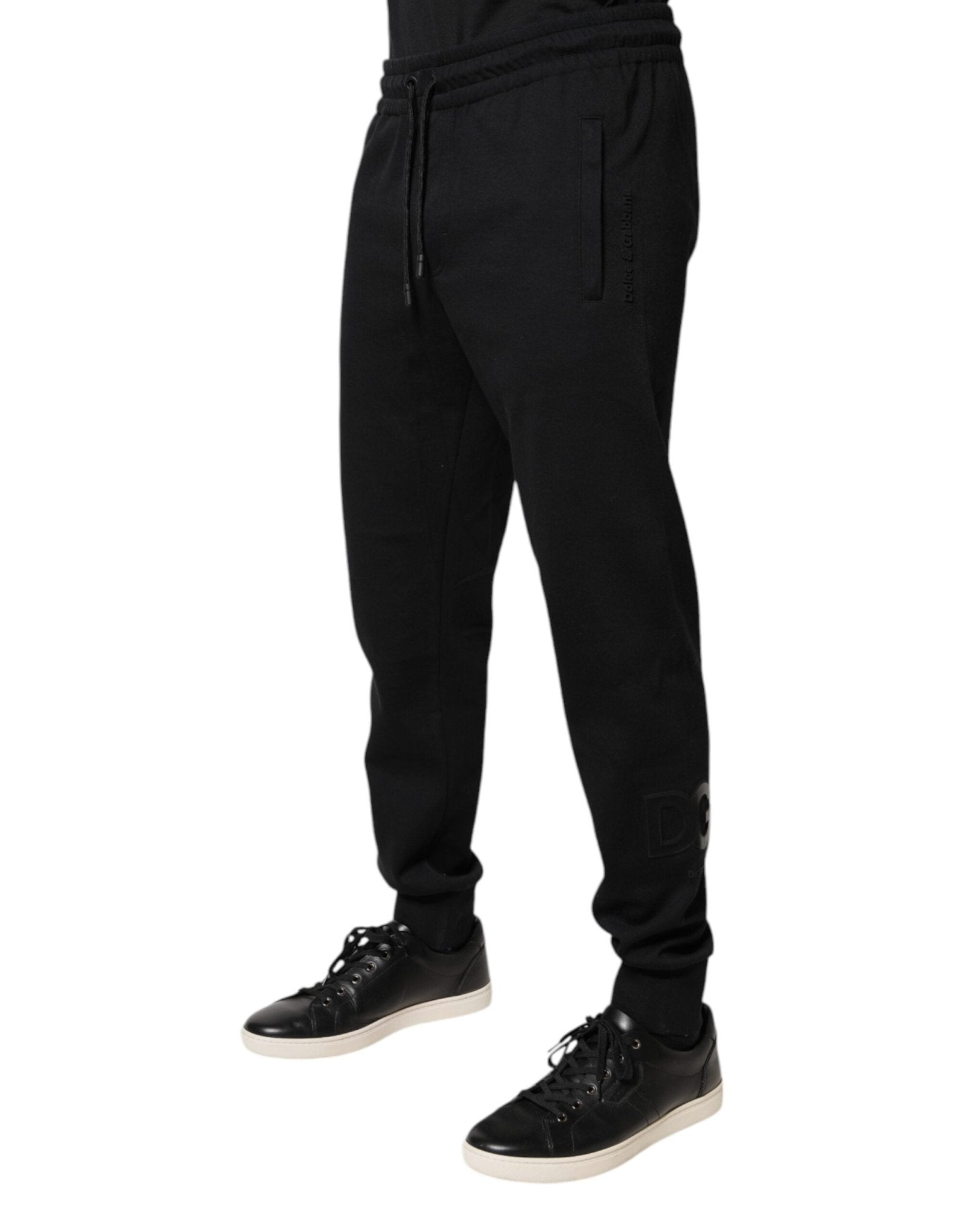 Dolce & Gabbana Black Cotton Jogger Jogging Pants - RIMODA